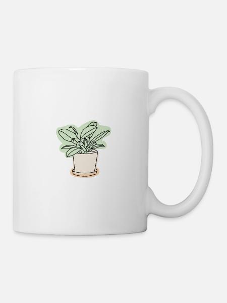 Zimmerpflanze - Tasse - Weiß