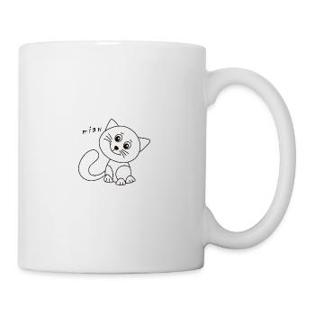 Cat miaw love, cat lovers, miaw, meow - Mug - white - Right