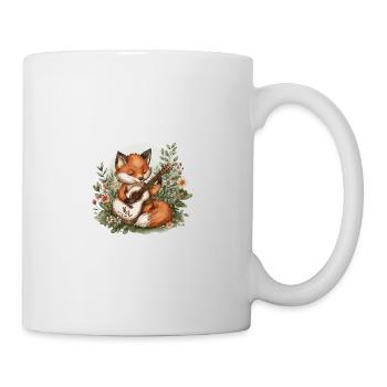 Fuchs Tier Wald Rotfuchs Wildnis Design - Tasse - Weiß - Rechts