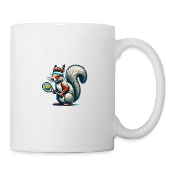 Tennis Player Squirrel Nuts Animal Lovers - Mug - white - Right