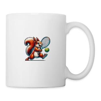 Tennis Player Squirrel Nuts Animal Lovers - Mug - white - Right
