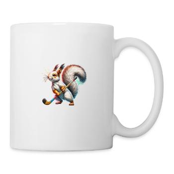 Feldhockey Eichhörnchen Nüsse Tierliebe - Tasse - Weiß - Rechts