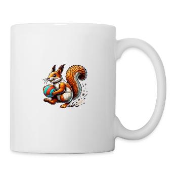 Volleyball Squirrel Nuts Animal Lover - Mug - white - Right