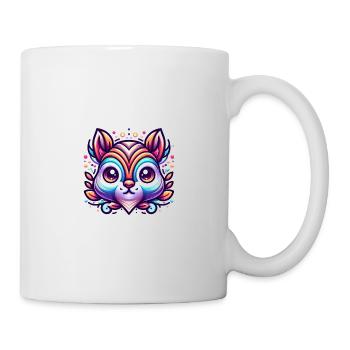 Écureuil coloré noix amoureux des animaux - Mug blanc - blanc - Droite