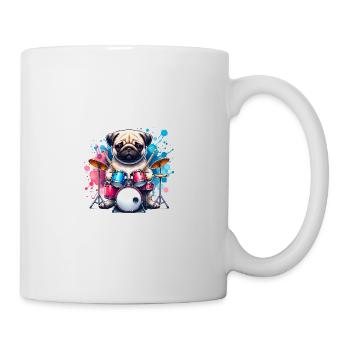 Conception cool de batteur Carlin - Mug blanc - blanc - Droite