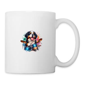Bernese Mountain Dog Puppy Drummer - Mug - white - Right