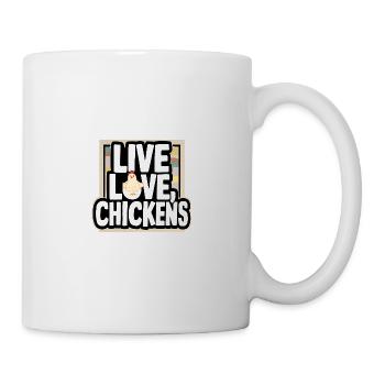 Vivre les poulets de l’amour vivre Poulet de l’amour Fermier - Mug blanc - blanc - Droite