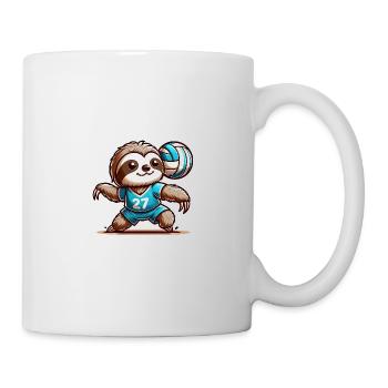 Joueur de volley-ball paresseux cool - Mug blanc - blanc - Droite
