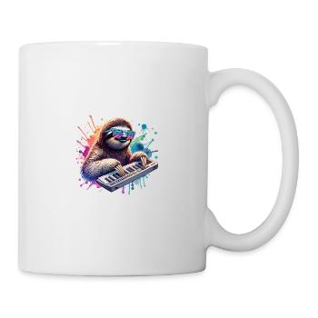 Cool Sloth Clavier Musique - Mug blanc - blanc - Droite