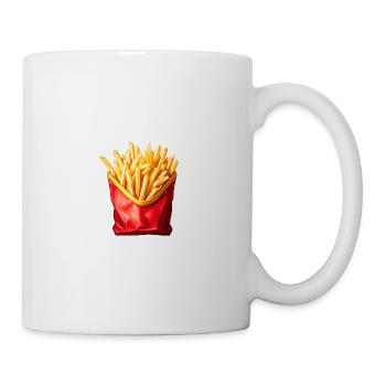 Lustige Pommes Frites Bag - Pommes Frites - Tasse - Weiß - Rechts