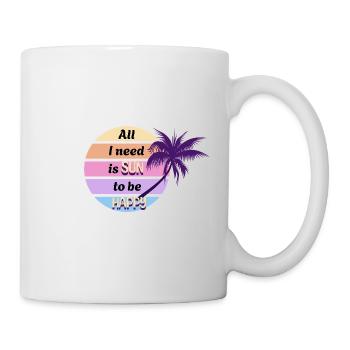 All I need is SUN to be happy design - Mug blanc - blanc - Droite