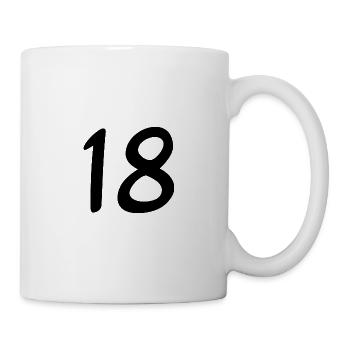 18. 18 YEARS OLD. 18th ANNIVERSARY. 18 BIRTHDAY. - Mug - white - Right