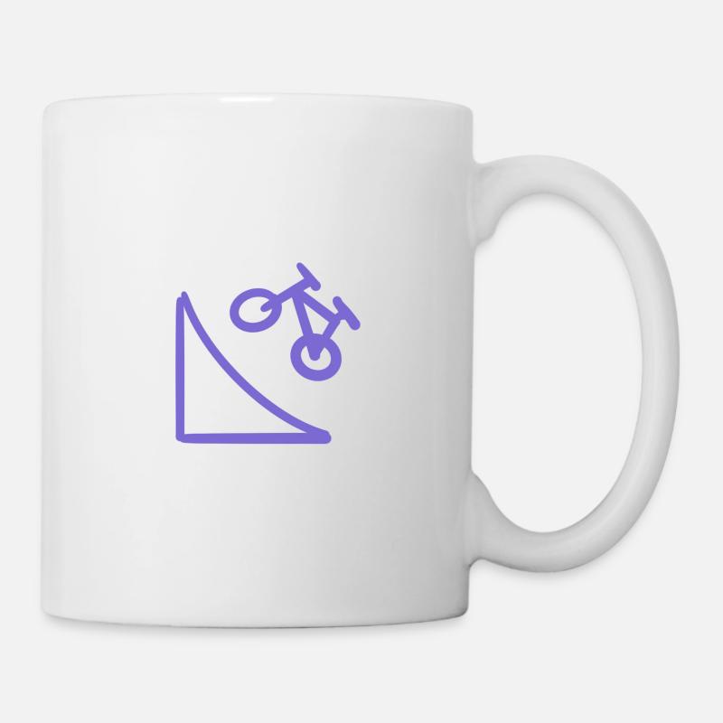 Cascade sur la rampe à vélo Néon Violet - Mug blanc - blanc