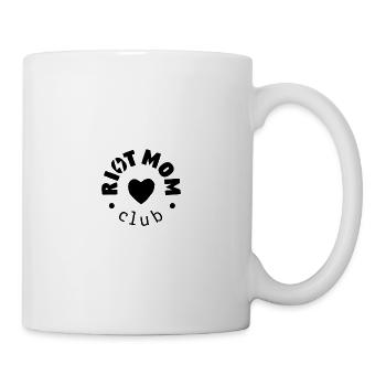 «RIOT MOM CLUB» Logo Badge - Tasse - Weiß - Rechts