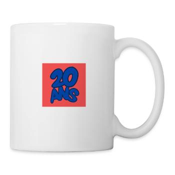 20. 20e ANNIVERSAIRE. ANNIVERSAIRE 20 ANS. 20 ANS. - Mug blanc - blanc - Droite