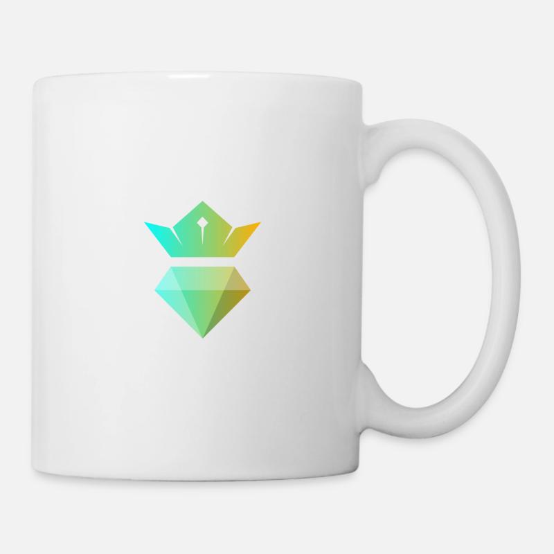 Couronne dégradée sur diamant - Mug blanc - blanc
