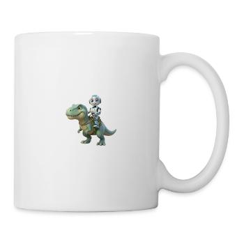 Effi AI: Dino Adventure – Cute Robot with Dinosa - Mug - white - Right