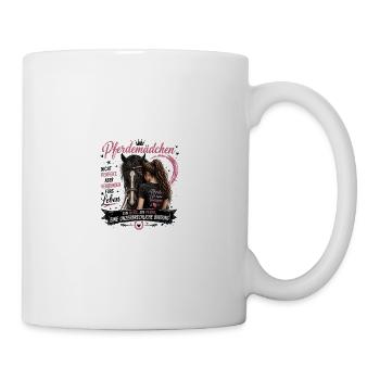 Pferdemädchen – Ein Herz, ein Pferd, eine unzerbre - Tasse - Weiß - Rechts