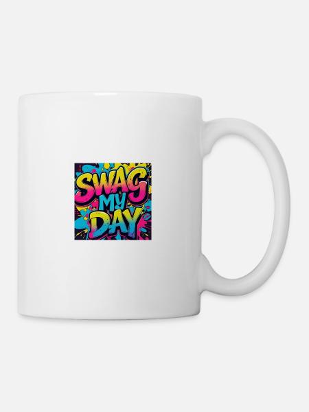 Swag My Day Graffiti Splash - Tasse - Weiß