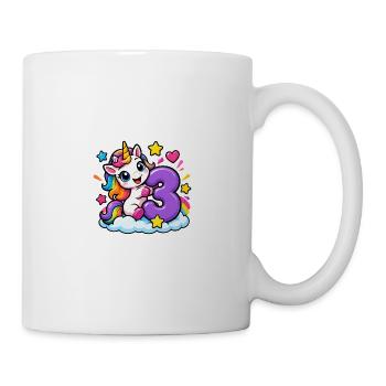Einhorn auf Wolke Drei - Tasse - Weiß - Rechts