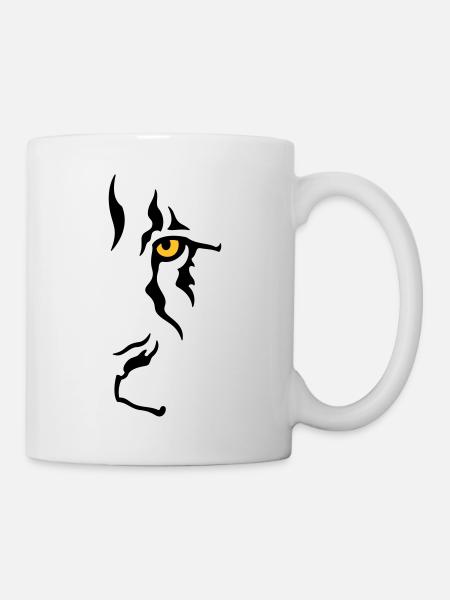 Œil de lion 2 (gauche) - Mug blanc - blanc