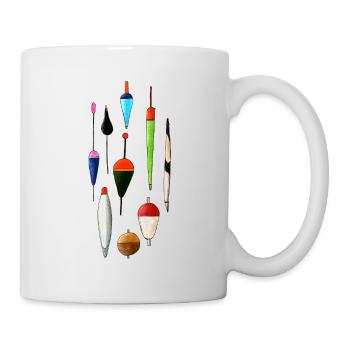 Angelposen Anglershirt Waggler - Angeln, Angler - Tasse - Weiß - Rechts