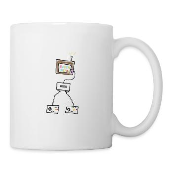 SUPER RETRO Design Spielekonsole Erinnerung - Tasse - Weiß - Rechts