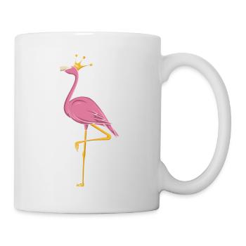Couronne de flamant rose - Mug blanc - blanc - Droite