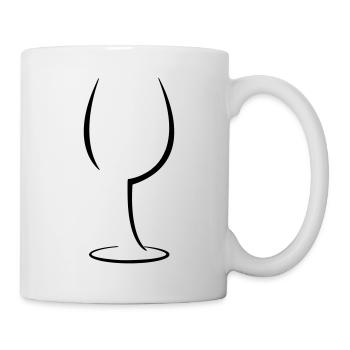 Weinglas - Tasse - Weiß - Rechts