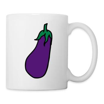 Aubergine Eggplant - Mug blanc - blanc - Droite