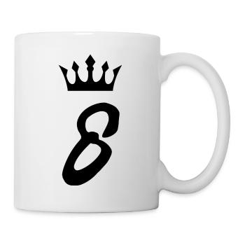 8 Zahl Krone - Tasse - Weiß - Rechts