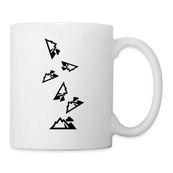 Berge Mountains Silhouette - Mug - white - Right