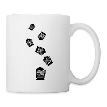 Icône de silhouette de bandit manchot - Mug blanc - blanc - Droite