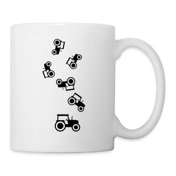 Tractor icon silhouette - Mug - white - Right