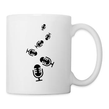 Mikrofon Symbol - Tasse - Weiß - Rechts