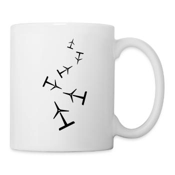 Wind turbine silhouette - Mug - white - Right