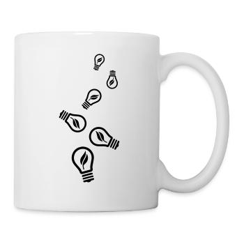 Glühbirne Symbol - Tasse - Weiß - Rechts