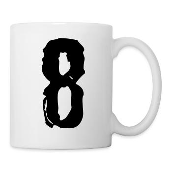 Maillot à 8 chiffres - Mug blanc - blanc - Droite