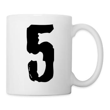 Maillot numéro 5 - Mug blanc - blanc - Droite