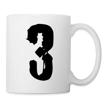 Maillot numéro 3 - Mug blanc - blanc - Droite