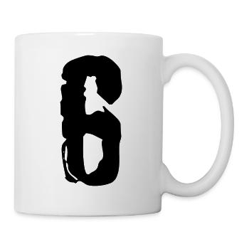 Maillot numéro 6 - Mug blanc - blanc - Droite
