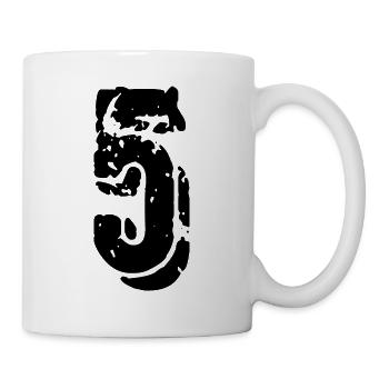 5 Number jersey - Mug - white - Right