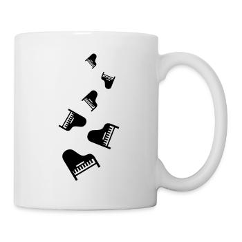 Klavier Instrument - Tasse - Weiß - Rechts