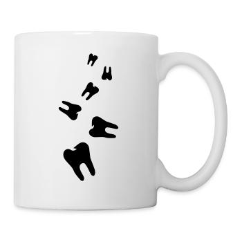 Zahn symbol - Tasse - Weiß - Rechts