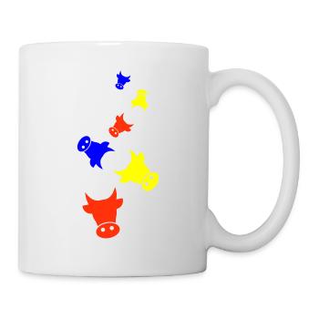 Cattle cow head - Mug - white - Right