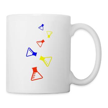 Icône du tube à essai - Mug blanc - blanc - Droite