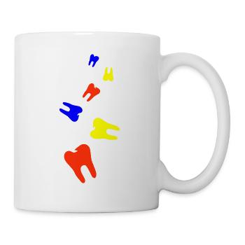 Symbole de l’icône de la dent - Mug blanc - blanc - Droite