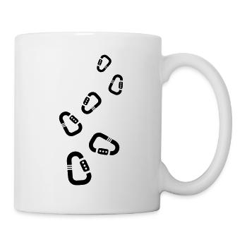 Climbing equipment carabiner - Mug - white - Right