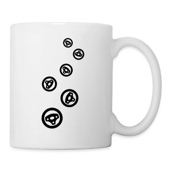Réglage des pneus - Mug blanc - blanc - Droite