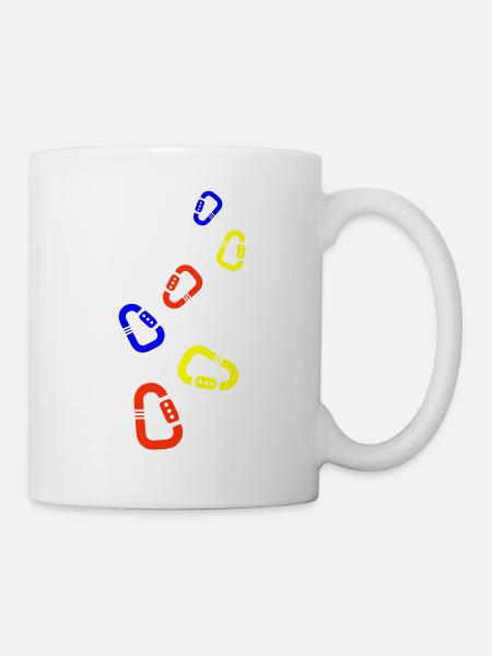 Équipement d’escalade Mousqueton coloré - Mug blanc - blanc